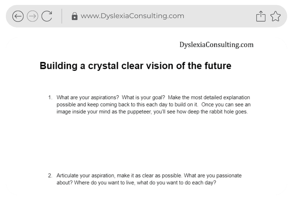 Building a crystal clear vision of the future